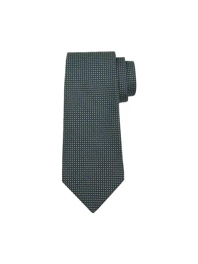 Kiton Men's Geometric Woven Silk Tie - Dark Grey