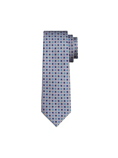 Kiton Men's Mini Geometric Silk Tie | Thumbnail 1 Kiton Men's Mini Geometric Silk Tie | Thumbnail 1