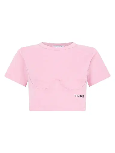 The Attico Women's Underwire Cotton Crop T-Shirt | Thumbnail 1 The Attico Women's Underwire Cotton Crop T-Shirt | Thumbnail 1