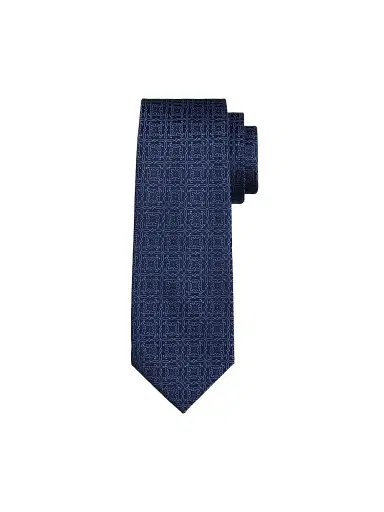 Kiton Men's Geometric Silk Tie | Thumbnail 1 Kiton Men's Geometric Silk Tie | Thumbnail 1
