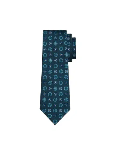 Kiton Men's Medallion Silk Tie | Thumbnail 1 Kiton Men's Medallion Silk Tie | Thumbnail 1