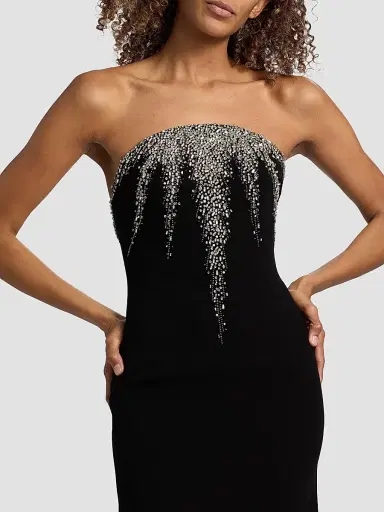 Naeem Khan Women's Crystal-Embellished Crepe Strapless Fit & Flare Gown | Thumbnail 6 Naeem Khan Women's Crystal-Embellished Crepe Strapless Fit & Flare Gown | Thumbnail 6