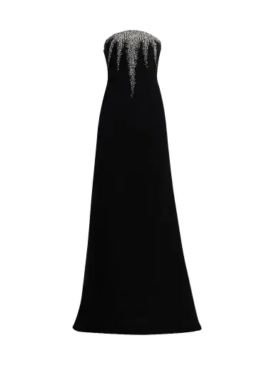 Naeem Khan Women's Crystal-Embellished Crepe Strapless Fit & Flare Gown | Thumbnail 1 Naeem Khan Women's Crystal-Embellished Crepe Strapless Fit & Flare Gown | Thumbnail 1