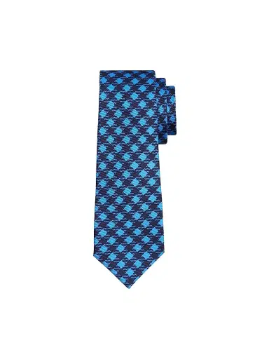 Kiton Men's Houndstooth Plaid Silk Tie | Thumbnail 1 Kiton Men's Houndstooth Plaid Silk Tie | Thumbnail 1