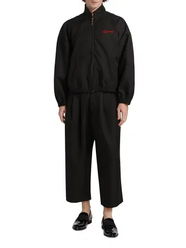 Willy Chavarria Men's Borracho Pleated Pants - Black | Thumbnail 2