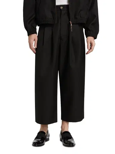 Willy Chavarria Men's Borracho Pleated Pants - Black | Thumbnail 3