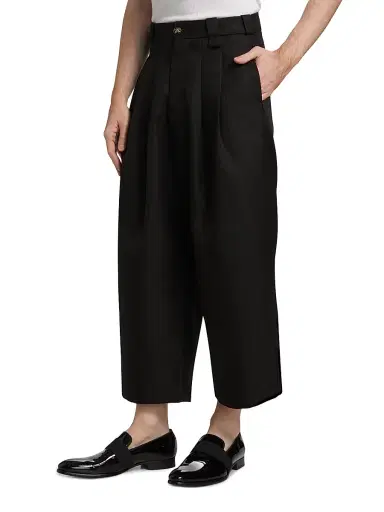 Willy Chavarria Men's Borracho Pleated Pants - Black | Thumbnail 4