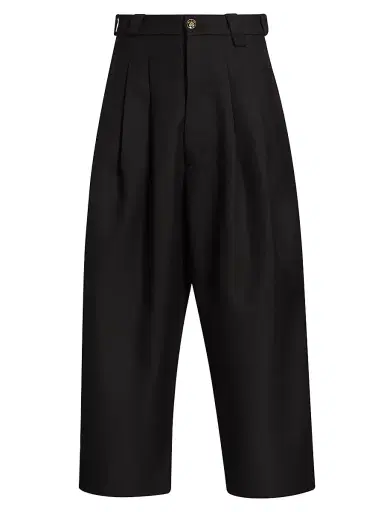 Willy Chavarria Men's Borracho Pleated Pants - Black | Thumbnail 1
