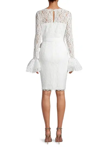 Shani Women's Lace Bell-Sleeve Sheath Dress - Ivory - Size 14 | Thumbnail 5 Shani Women's Lace Bell-Sleeve Sheath Dress - Ivory - Size 14 | Thumbnail 5
