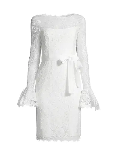 Shani Women's Lace Bell-Sleeve Sheath Dress - Ivory - Size 14 | Thumbnail 1 Shani Women's Lace Bell-Sleeve Sheath Dress - Ivory - Size 14 | Thumbnail 1