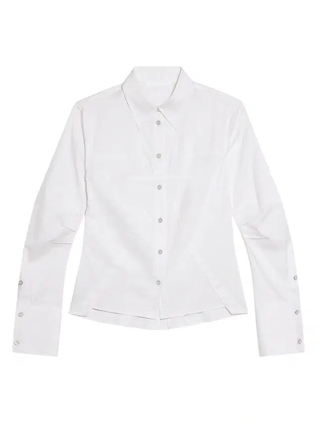 Helmut Lang Women's Bustier Cotton-Blend Shirt - White