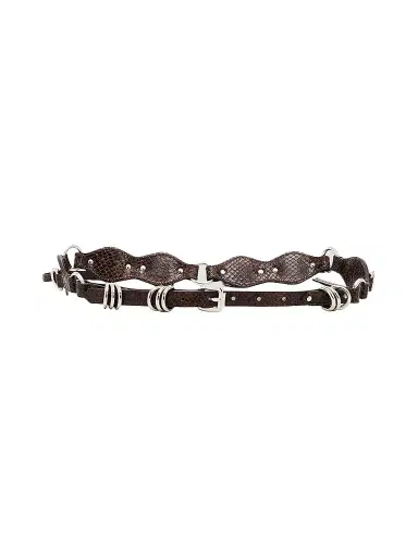 Isabel Marant Women's Bolton Snake-Embossed Leather Belt | Thumbnail 1 Isabel Marant Women's Bolton Snake-Embossed Leather Belt | Thumbnail 1