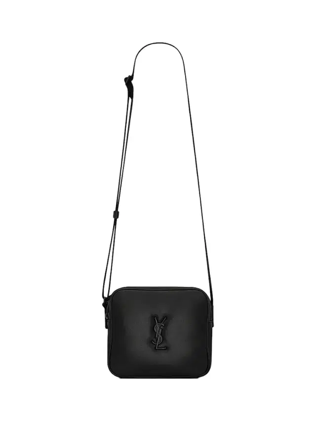 Saint Laurent Men's Niki Camera Bag in Smooth Leather - Black