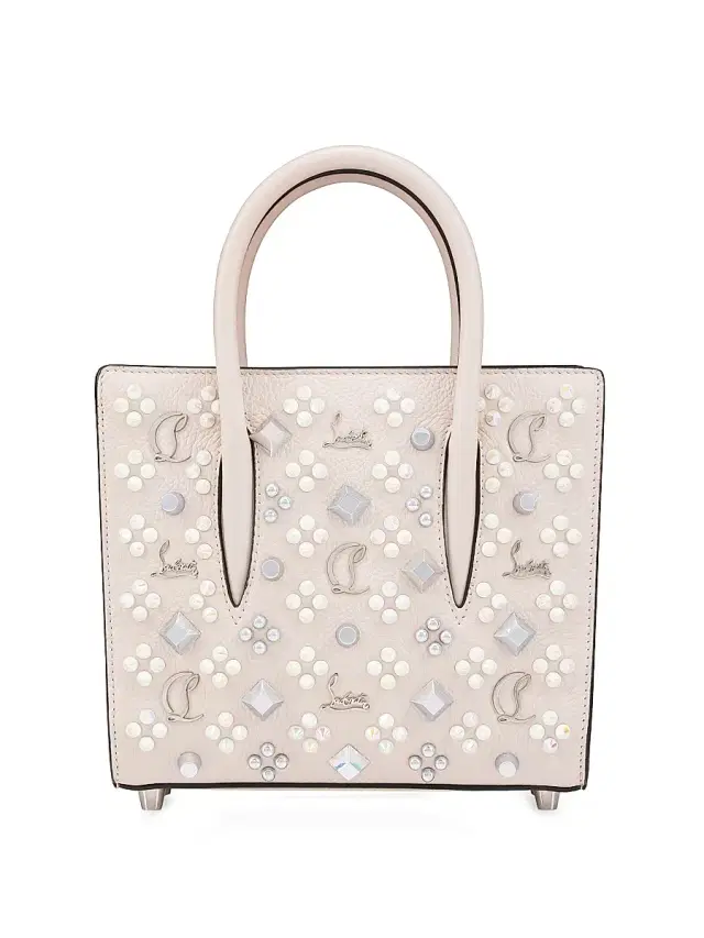 Christian Louboutin Women's Mini Paloma Leather Top Handle Bag - Leche