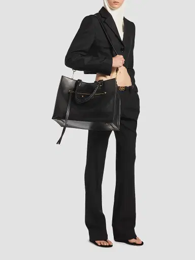 Balenciaga Women's Le City Sleek Large Tote Bag - Black | Thumbnail 2