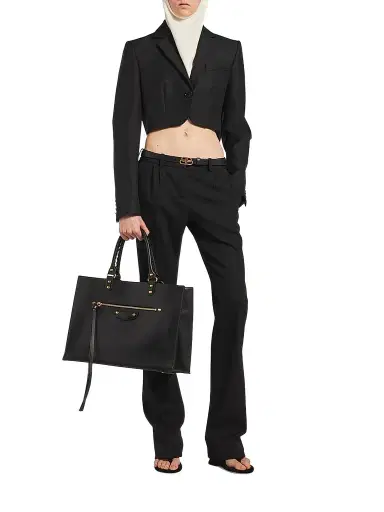 Balenciaga Women's Le City Sleek Large Tote Bag - Black | Thumbnail 1