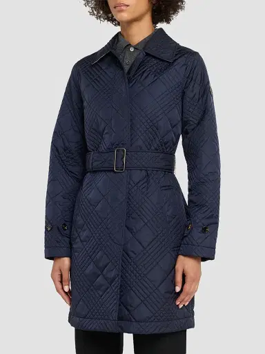 Burberry Women's Darliston Quilted Check Trench Coat | Thumbnail 3