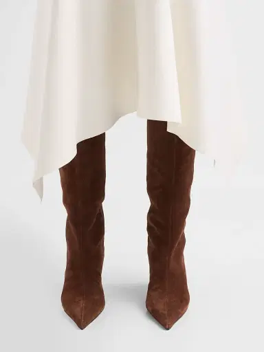 Schutz Women's Lexi 75MM Suede Boots - Root Brown | Thumbnail 2