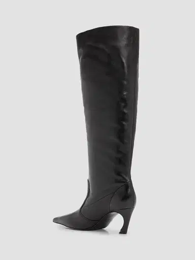 Schutz Women's Lexi 75MM Leather Boots - Black | Thumbnail 4