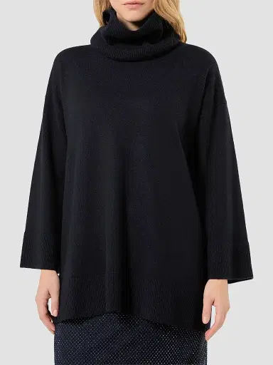 Marina Rinaldi Women's Cashmere Sweater - Midnight Blue - Size Large | Thumbnail 3