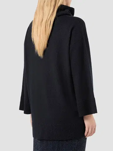 Marina Rinaldi Women's Cashmere Sweater - Midnight Blue - Size Large | Thumbnail 4