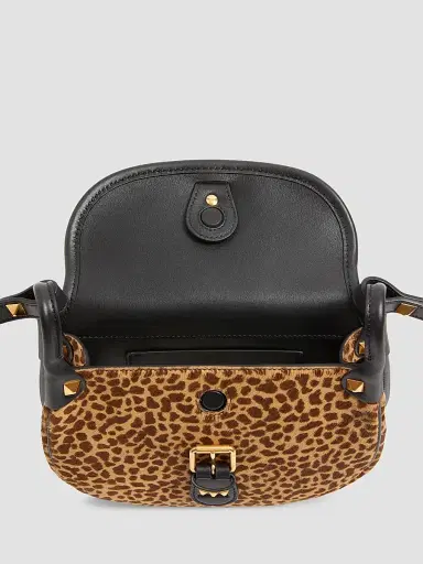 Valentino Garavani Women's Flaneuse Small Shoulder Bag in Pony-Effect Leather | Thumbnail 4 Valentino Garavani Women's Flaneuse Small Shoulder Bag in Pony-Effect Leather | Thumbnail 4