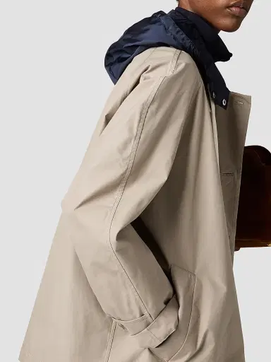 Miu Miu Women's Panama Cotton and Technical Pongé Blouson Jacket - Grey - Size 2 | Thumbnail 4