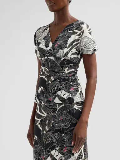 Chiara Boni La Petite Robe Women's Aaral Floral V-Neck Top | Thumbnail 4