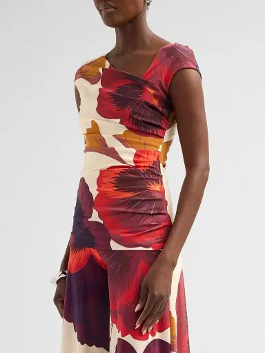 Chiara Boni La Petite Robe Women's Aasha Floral Asymmetric Top | Thumbnail 4