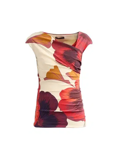 Chiara Boni La Petite Robe Women's Aasha Floral Asymmetric Top | Thumbnail 1