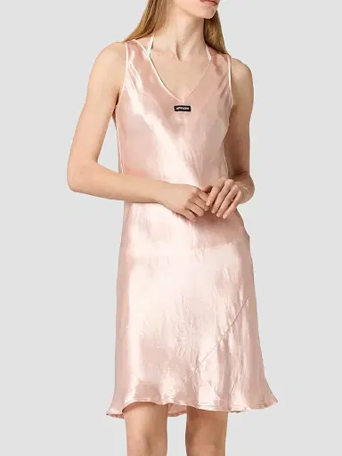 Miu Miu Women's Satin Midi-Dress - Pink | Thumbnail 2