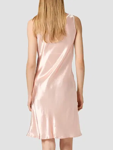 Miu Miu Women's Satin Midi-Dress - Pink | Thumbnail 3