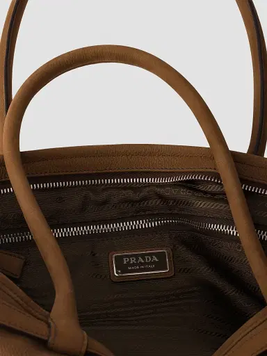 Prada Men's Bonnie Nubuck Leather Tote Bag | Thumbnail 6 Prada Men's Bonnie Nubuck Leather Tote Bag | Thumbnail 6