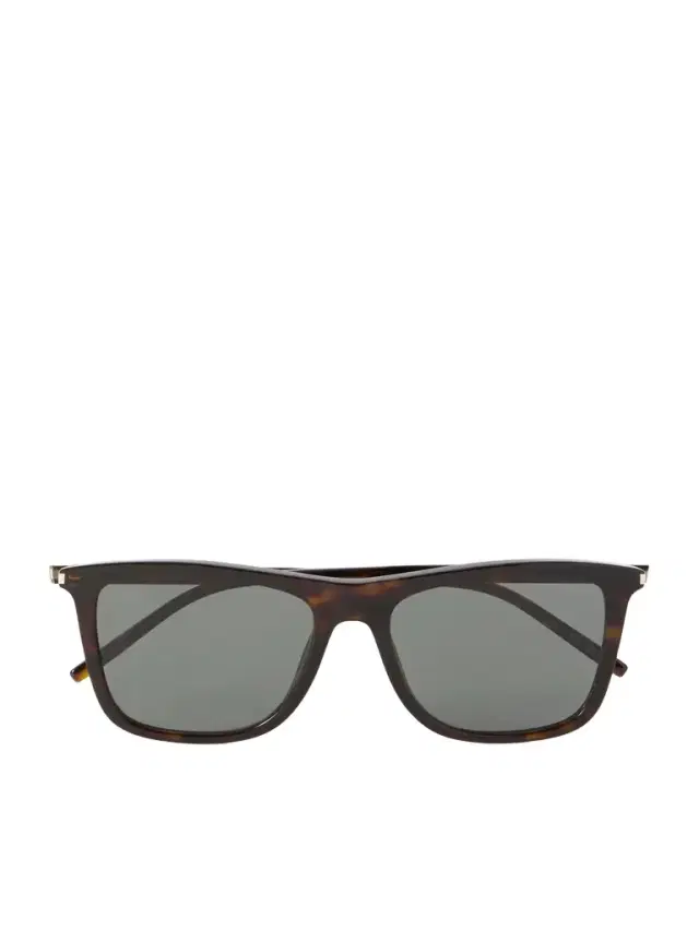 Saint Laurent Eyewear Square-Frame Tortoiseshell Acetate Sunglasses - tortoiseshell - One Size