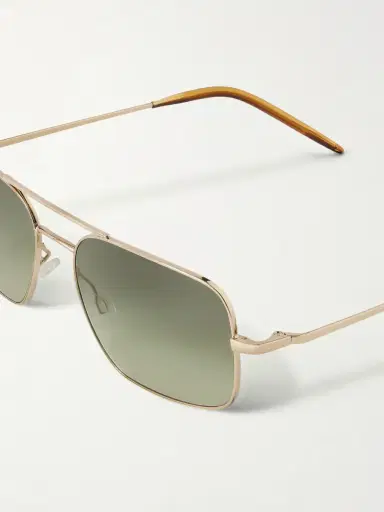 Oliver Peoples Victory II Aviator-Style Gold-Tone Sunglasses | Thumbnail 3