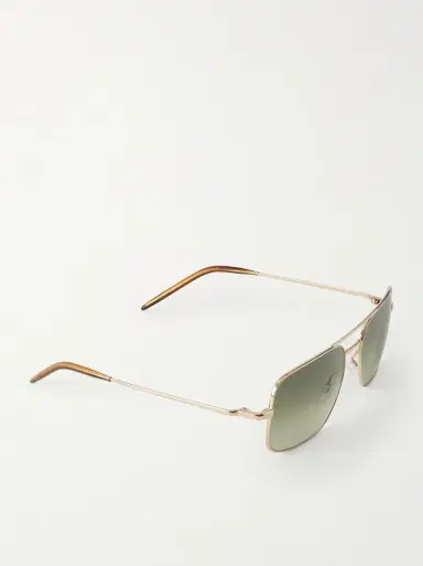 Oliver Peoples Victory II Aviator-Style Gold-Tone Sunglasses | Thumbnail 4