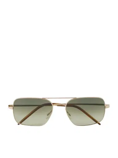 Oliver Peoples Victory II Aviator-Style Gold-Tone Sunglasses | Thumbnail 1