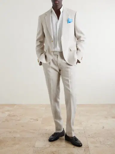 MR P. Phillip Slim-Fit Linen Suit Trousers | Thumbnail 2