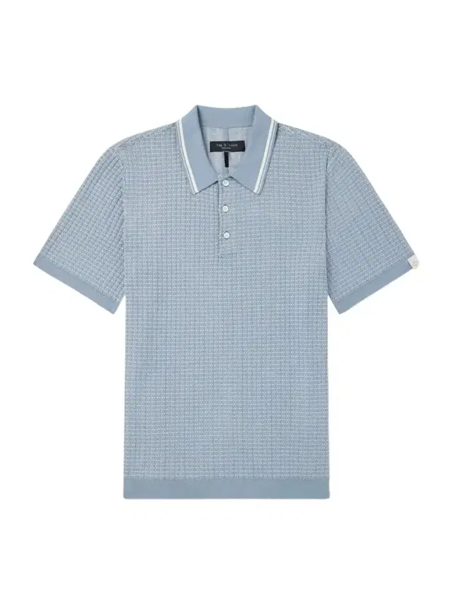 rag & bone Harvey Ribbed Cotton-Blend Polo Shirt