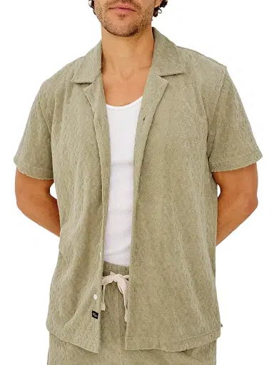 RAILS Men's Maverick Craft Paper Diamond Cotton-Blend Camp Shirt - Craft Paper Diamond - Size XXL | Thumbnail 3