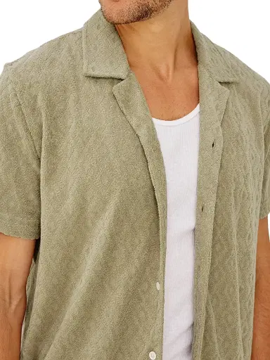RAILS Men's Maverick Craft Paper Diamond Cotton-Blend Camp Shirt - Craft Paper Diamond - Size XXL | Thumbnail 6