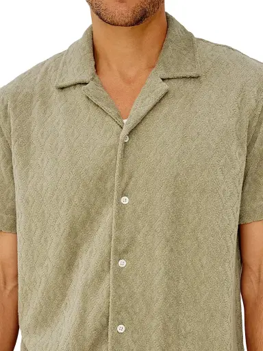 RAILS Men's Maverick Craft Paper Diamond Cotton-Blend Camp Shirt - Craft Paper Diamond - Size XXL | Thumbnail 7