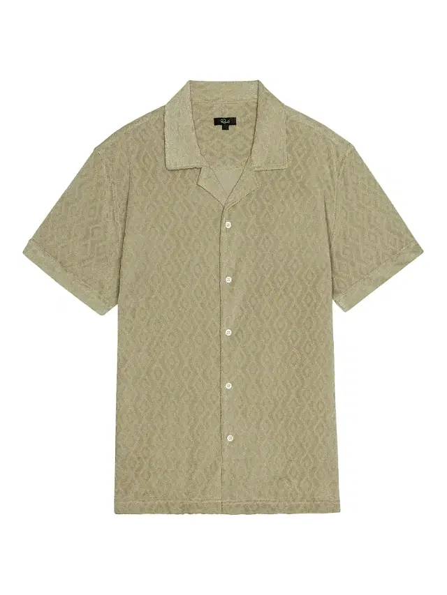 Rails Men's Maverick Craft Paper Diamond Cotton-Blend Camp Shirt - Craft Paper Diamond