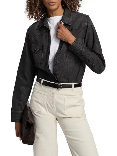 Nili Lotan Women's Travis Denim Shirt | Thumbnail 3