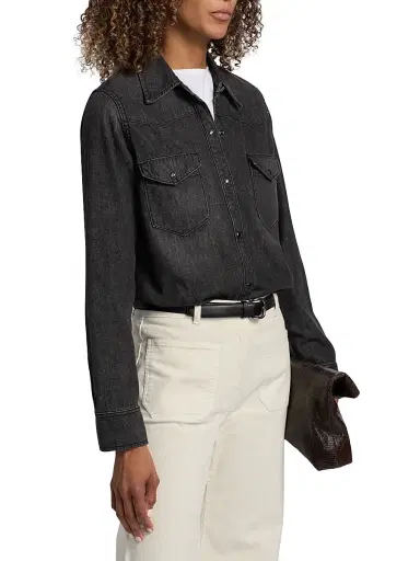 Nili Lotan Women's Travis Denim Shirt | Thumbnail 4