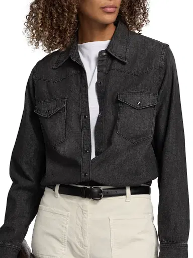 Nili Lotan Women's Travis Denim Shirt | Thumbnail 6