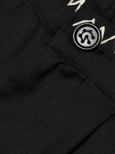 Glass Cypress Men's Wool Embroidered Wide-Leg Pants - Black | Thumbnail 7