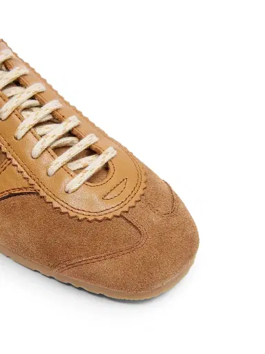 Dries Van Noten Women's Round-Toe Suede Low-Top Sneakers | Thumbnail 5 Dries Van Noten Women's Round-Toe Suede Low-Top Sneakers | Thumbnail 5