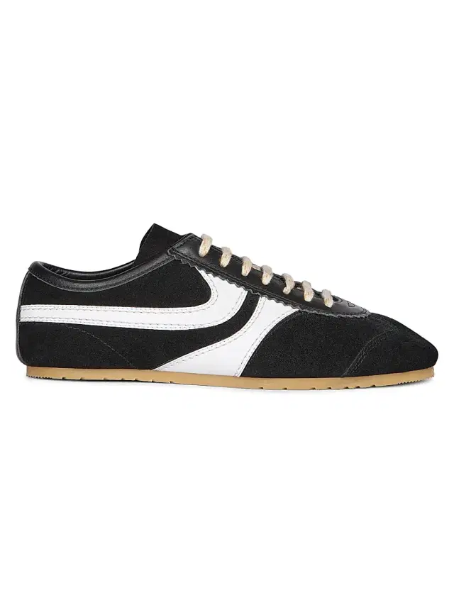 Dries Van Noten Women's Suede Low-Top Sneakers - Black White