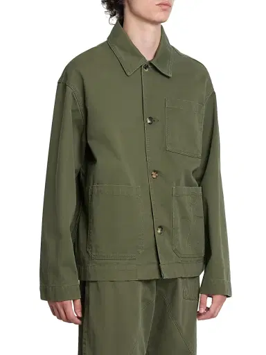 JW Anderson Men's Patch Pocket Cotton Jacket | Thumbnail 4